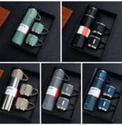3 in 1 Vacuum Insulated Thermal Flask Set With Cup Set